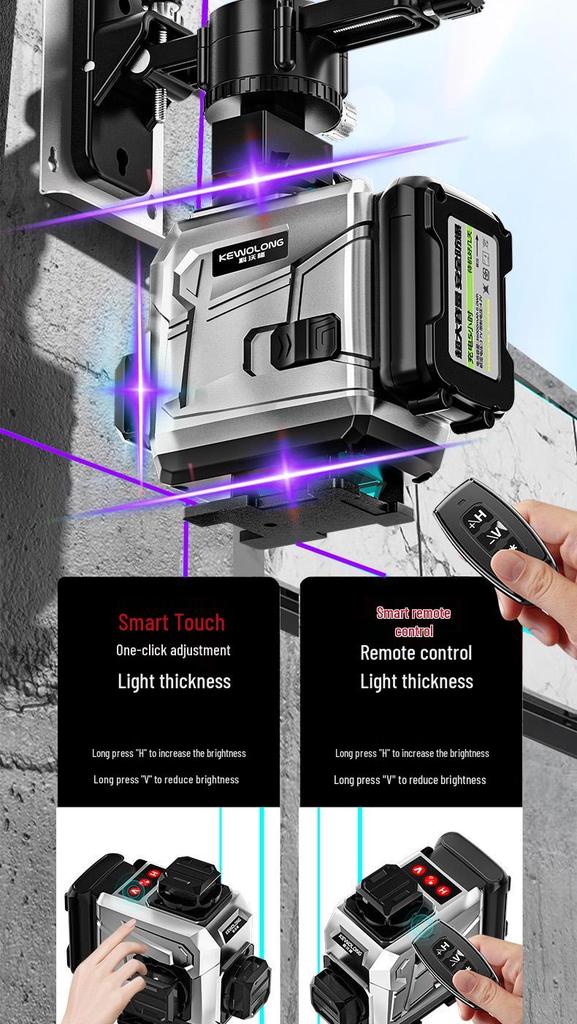 High Precision Automatic Infrared Laser Line Sticker with Three-Color Light