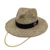 2025 Mode RB Buchstabe Cowboy Strohhut Damen und Herren Sommer Panama Jazzhut Outdoor Urlaubs Strand Sonnenhut Verkauf