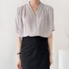 New ArriValS Open Run Women S Pearl Necklace V Neck Pleated Fit blouSe