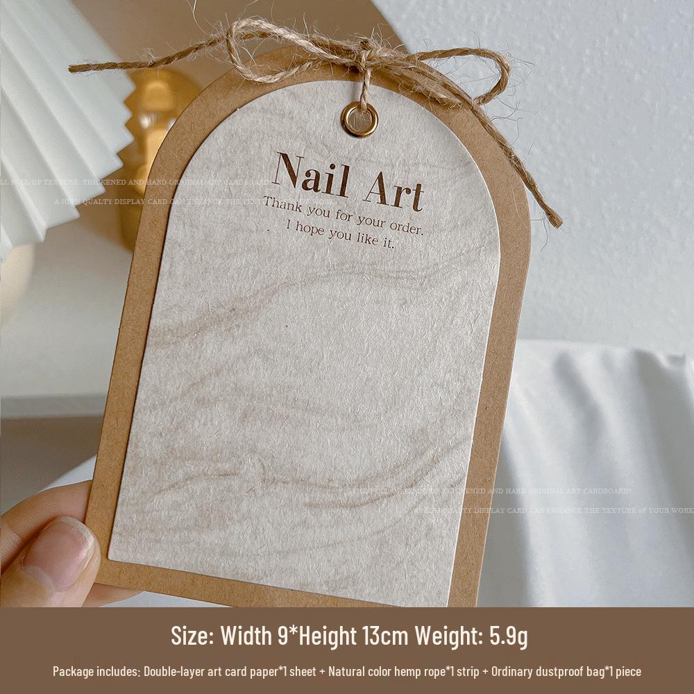 INS Style Dustproof Nail Display Card - Thickened, Wearable, Special Packaging for Nail Salons