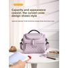 Large Insulated Lunch Bag, Portable Insulated Handbag with Adjustable Shoulder Strap and Handle, Hot and Cold Food Carrier, Outdoor Beach Cooler Bag