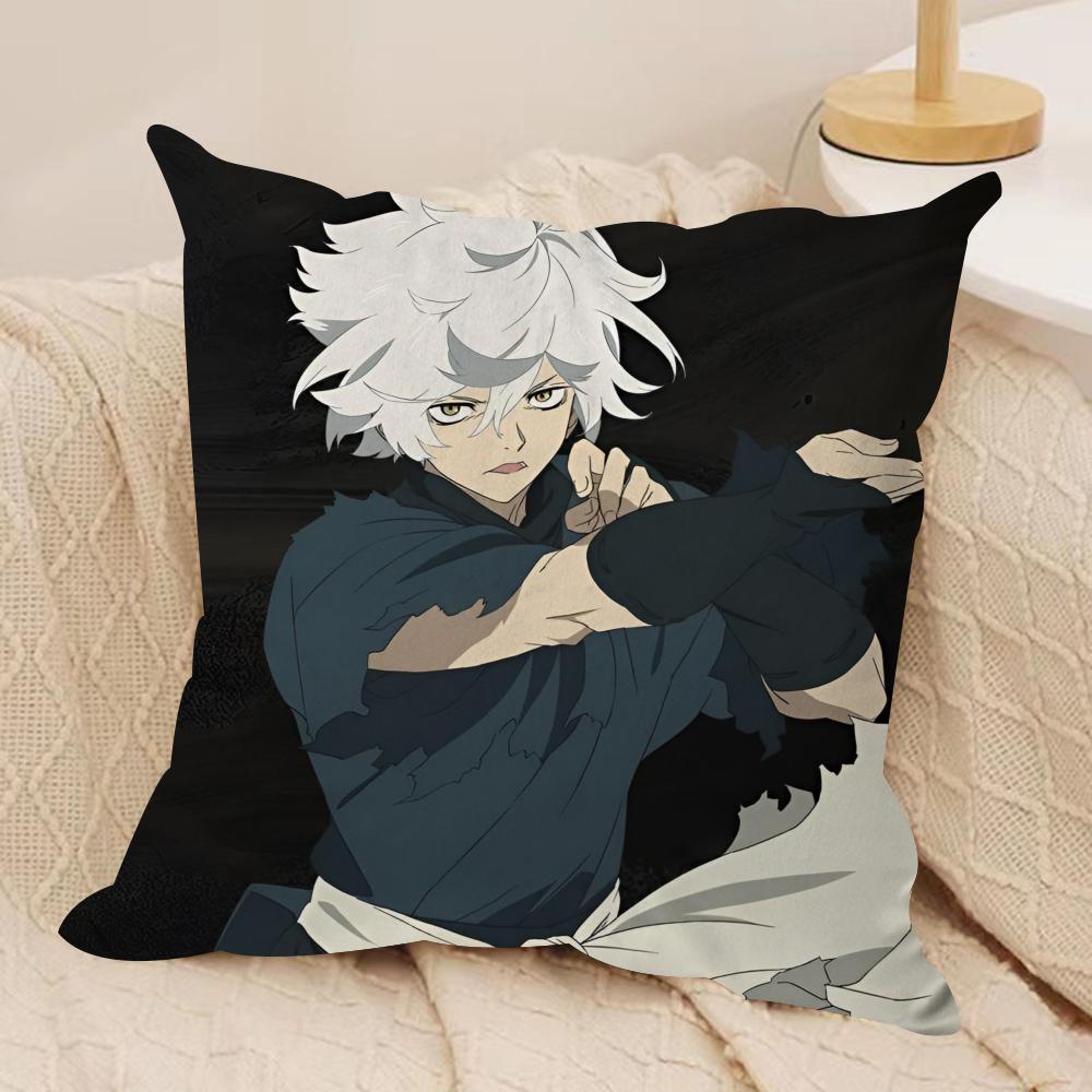 Hell's Paradise J-Jigokuraku Cushion Cover Soft Plush Fabric Double-Sided Printed Sofa Cushion Cover for All Seasons Home Decor
