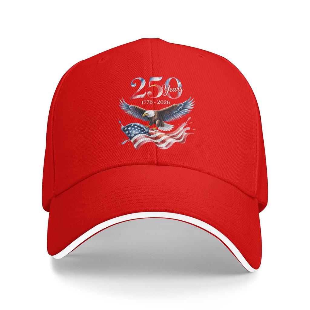 th Years Anniversary Eagle American Flag Sun Baseball Cap Summer Casual Trucker Hat For Unisex Women Running Caps