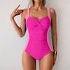 Women's Solid Swimwear Sense Bikini With Chest Pad No Steel Bra Swimwear