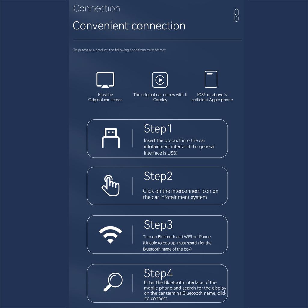 Wireless Adapter For IOS And Android Car Adapter, Wireless Android Car Adapter, Wired To Wireless, Plug And Play, Auto Connect