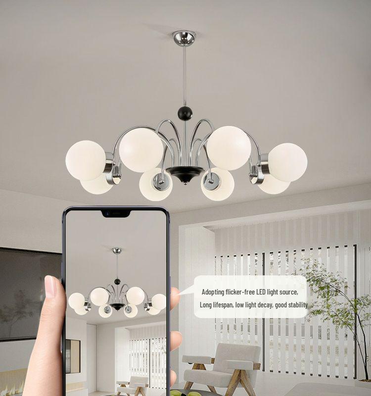 2025 Nordic Wabi-Sabi Chandelier: Mid-Century Bauhaus Style for Living Rooms & Dining Areas