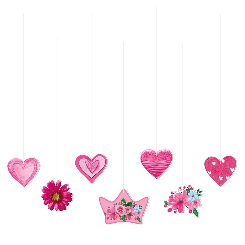 §Happy Mother's Day Paper Pendant Banner Mother's Day Pink Party Decoration Heart Flower Mom Day Paper Garlands