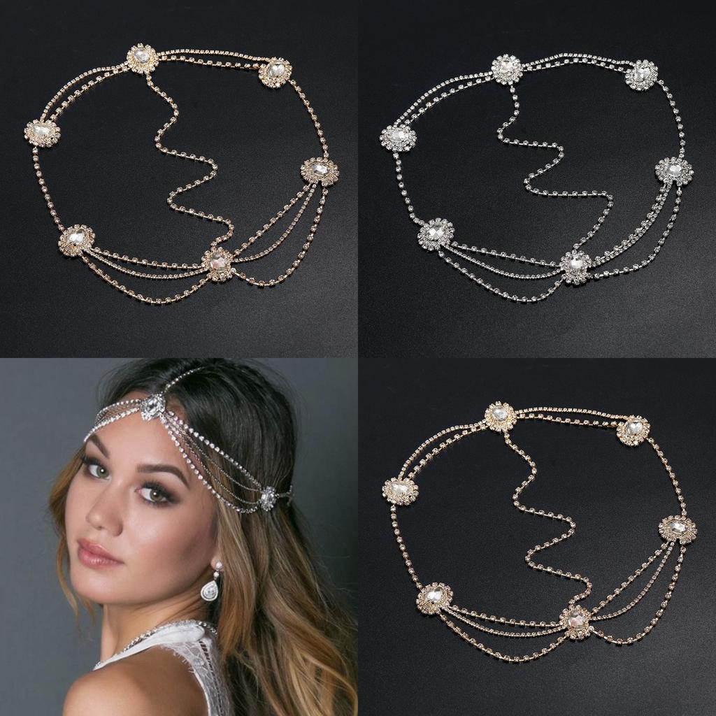 Elegant Rhinestone Decoration With Multi Layer Chain Design Women Necklace For Wedding And Travel Gift