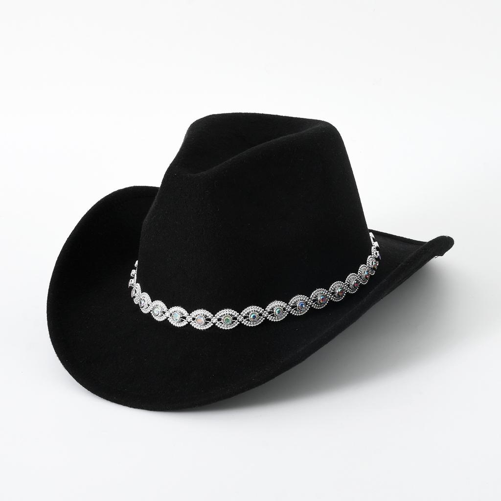 Men and Women Jazz Top Hat Party Festival Stage Performance Simple Top Hat Premium Wool Hat Western Cowboy Hat