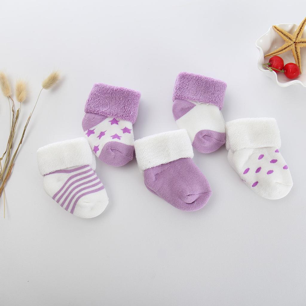 Baby- und Wintermode Cartoon Baumwolle Kinder Socken 5 Paar Set