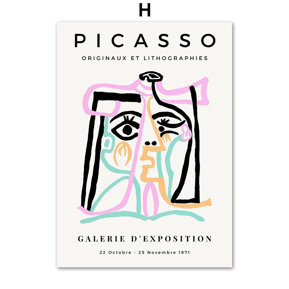 Paul Klee Matisse Picasso Abstrakcyjny Plakat Koralowa Twarz Konstelacja Sztuka Ścienna Obraz na Płótnie Obrazy Ścienne Do Dekoracji Salonu