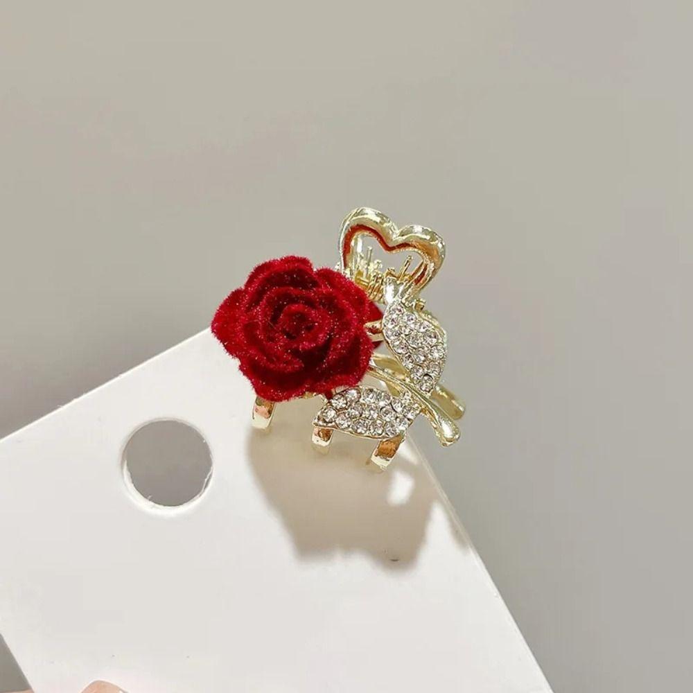 

Small Mini Rose Rose Metal Clips Fashion Clasp Clips Women Girls