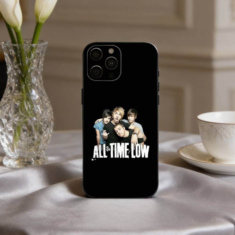 

Punk A-All Time Low Band Phone Case For iPhone 17pro,16,15,14,13,12,11 Plus,Pro Max,XS,Soft Silicone Black Cover iPhone14Plus