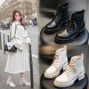 Leather Martin Boots 2025 British Style Boots Season Mid Tube Retro Thick Heel Short Boots Trendy Explosion