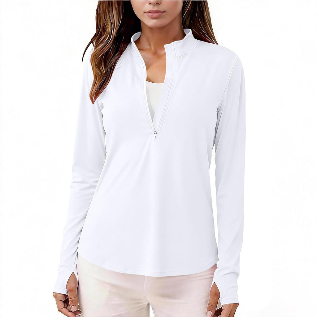 Women's Fashionable Figure-Hugging  Casual  Half-Zip Quick-Dry Stand-Up Collar Fitness And Yoga Top