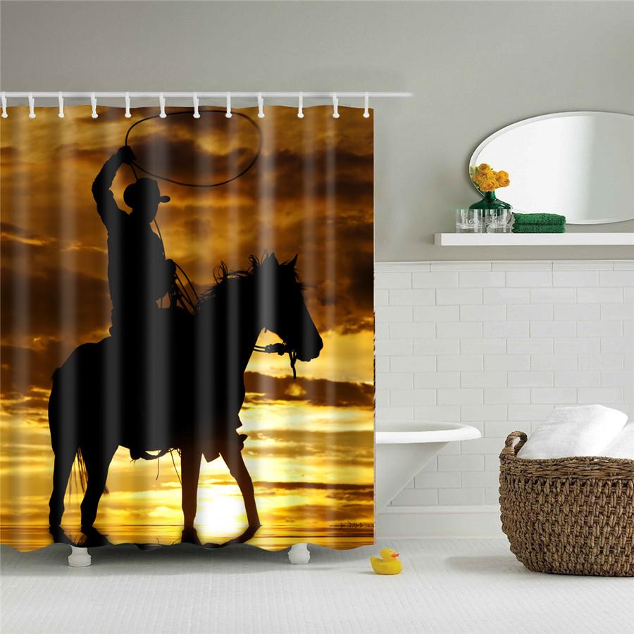 Abstract African Shower Curtain Prints Fabric Polyester Curtains For Bathroom Waterproof Bath Curtain Hooks Decoration