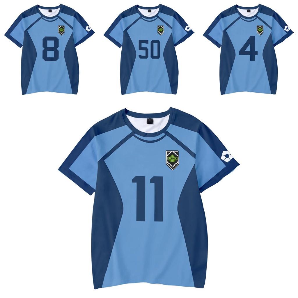 Blue Lock 3D Digitaal Bedrukt Cosplay T-shirt Voor Tieners Polyester Stof