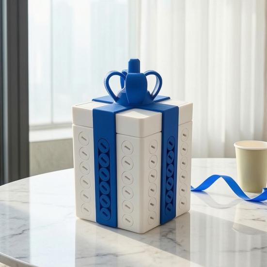 Sturdy 3D Printed Gift Cases Puzzle Box with Hidden Storage Compartment for Pranks And DIY Assembly Boxes Party Surprises, Reusable Integrated