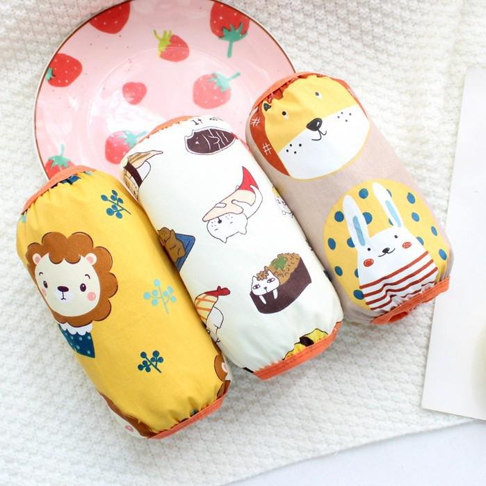 3 Pairs Baby Cotton Arm Sleeves - Stain-Resistant & Waterproof Cartoon Design for Autumn/Winter