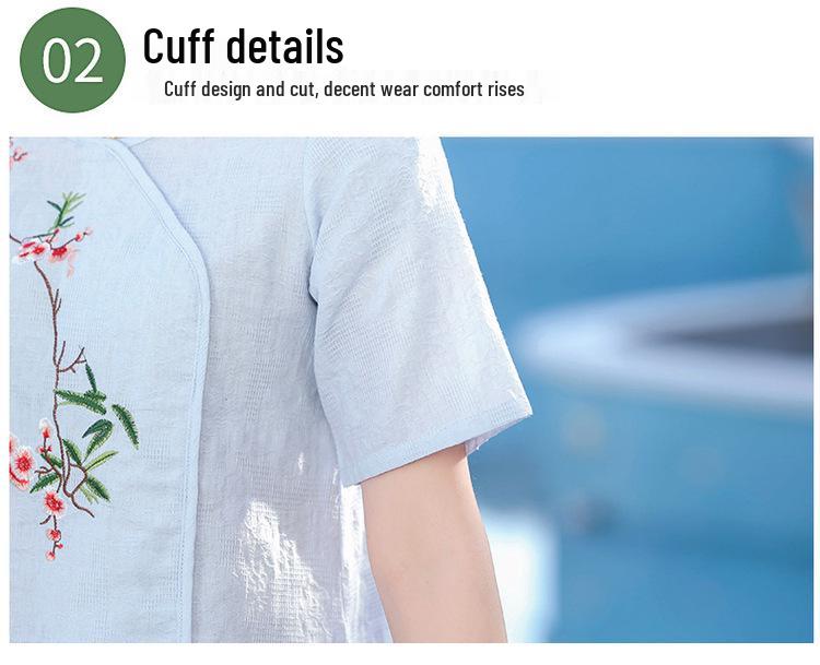 2026 New Stylish Cotton-Linen Summer Maternity T-Shirt for Middle-Aged and Elderly Women