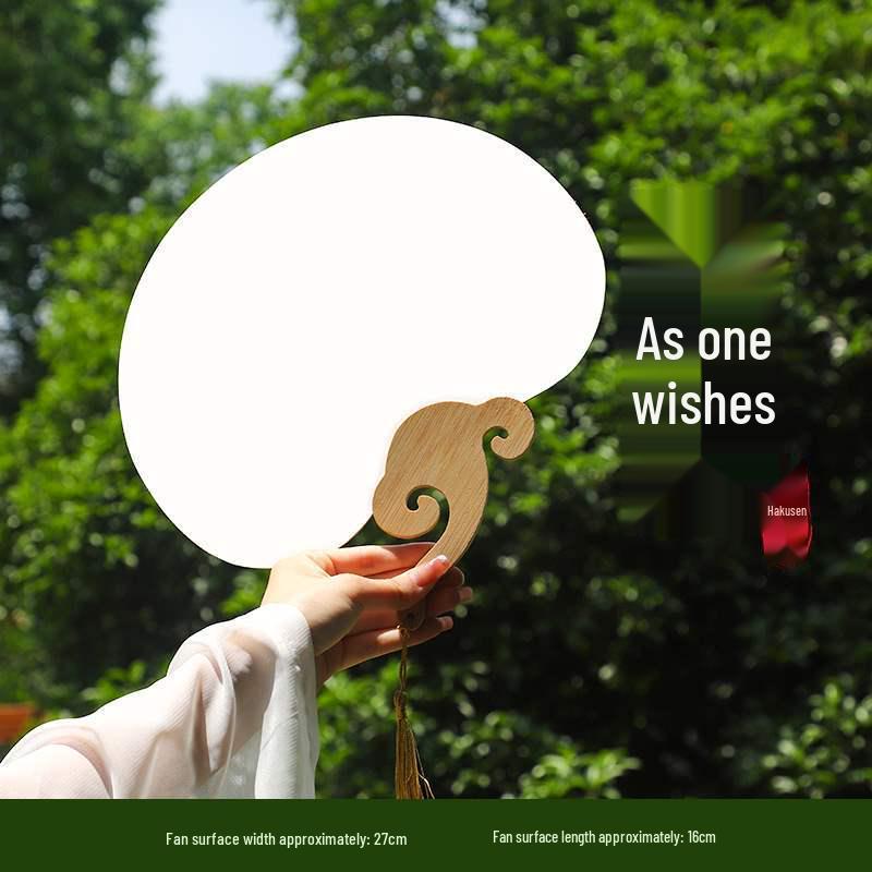 Thickened Xuan Paper Blank Round Fan: Ancient Style Semi-Raw Surface for Chinese Hand-Painted Fans