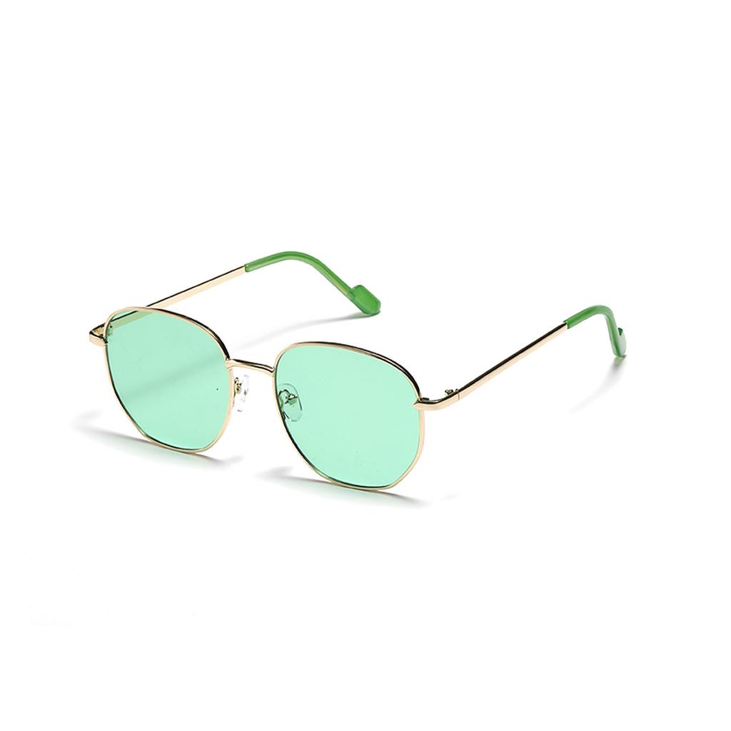 Positive Round Glasses Frame Pink Piece Metal Retro Sunglasses Women'S Sunglasses Men'S