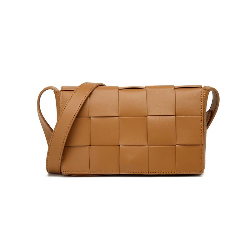 Bag messenger bag women's fashion casual woven shoulder bag new high-end simple small square bag women's wholesale