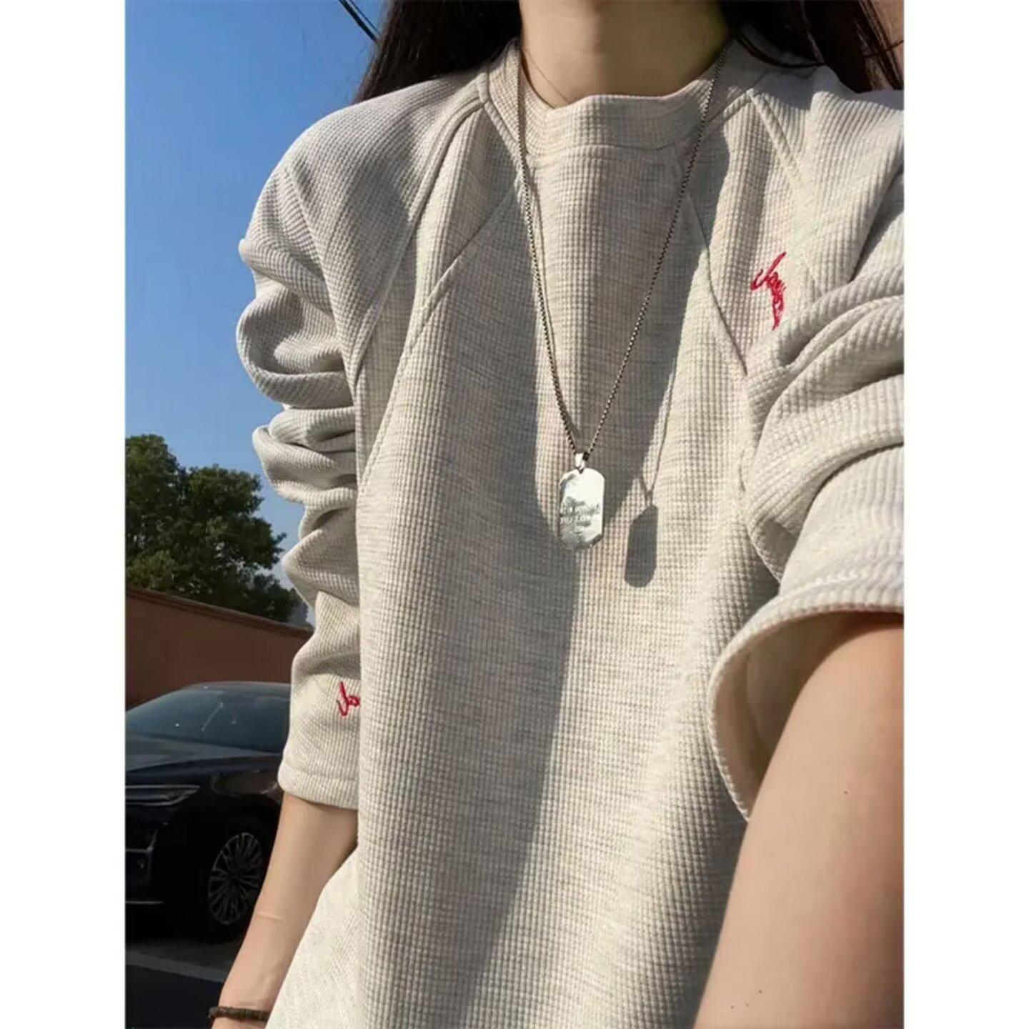 Trendy Unisex Letter Print Loose Hoodie XL серый/белый