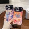 Butterfly Oil Painting iPhone 17 Pro Max Stand Case - Full Coverage for 16 Pro, 15, Women's Design