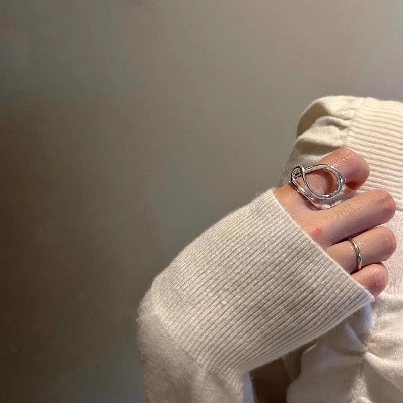 And Unique Elegant Open Copper Ring For Women With Striking Geometric Design Perfect For Any Outfit