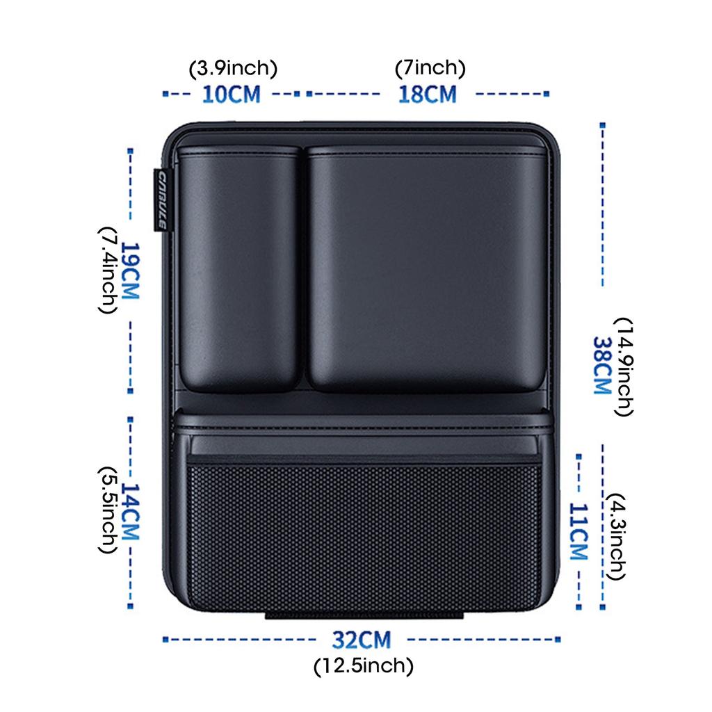 Car Trunk Organizer and Storage Detachable Seat Back Hanging Organizers Pocket Leather Car Accessories for Jeeps, SUVs, Vans