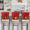 Christmas Chair Cover Santa Snowman Deer Hat Dining Chair Decoration Festive Party Decoration Wedding Party