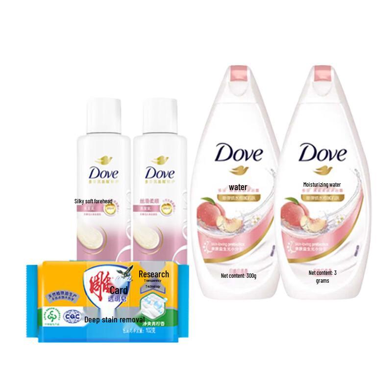 Комбо: Шампунь, Гель для душа и Мыло для стирки Dove