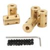 5 Stück RC Wellenkupplungsset Universal 5?5mm Messingwellenkupplung Gelenkverbinder für Motorwelle