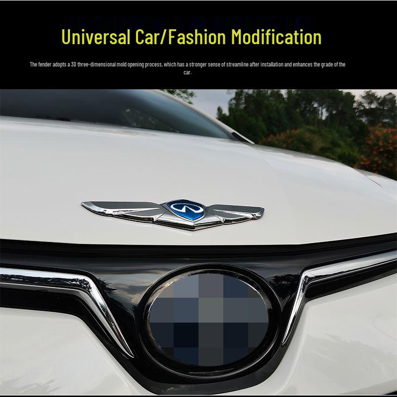 Universal 3D Car Logo for Infiniti Q50L, FX35, G25 - Modified Hood & Tail Appearance.