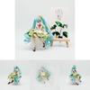 Hatsune Miku Pvc Model Ornament With Four Leaf Clover Style For Home Office Desk Decoration And Collecting