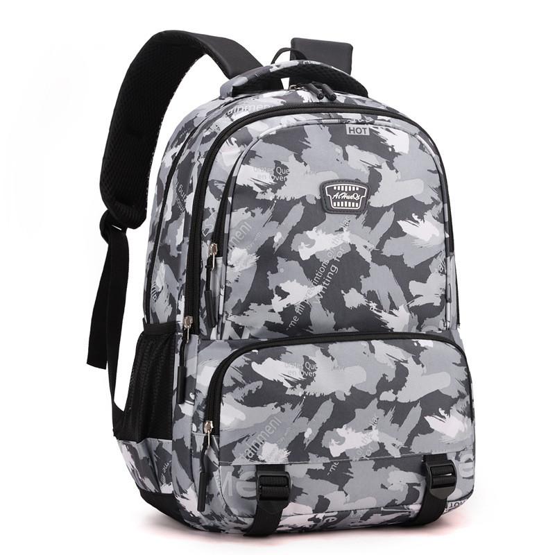 

Рюкзак мужской большой вместимости с дизайном с принтом And для повседневного использования серый