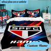 Custom Name SPFC Team Spirit Bedding Set 3pcs, Bedding Set Including 1pc Duvet Cover And 2pcs Pillowcases for Bedroom, Dormitory Gift