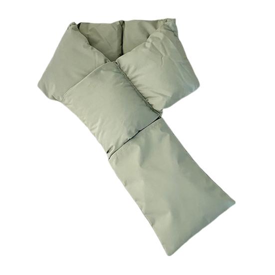 Down Scarf with Pocket Design Solid Color Waterproof Wear-Resistant Winter Versatile Scarf Daily Outdoor Wear