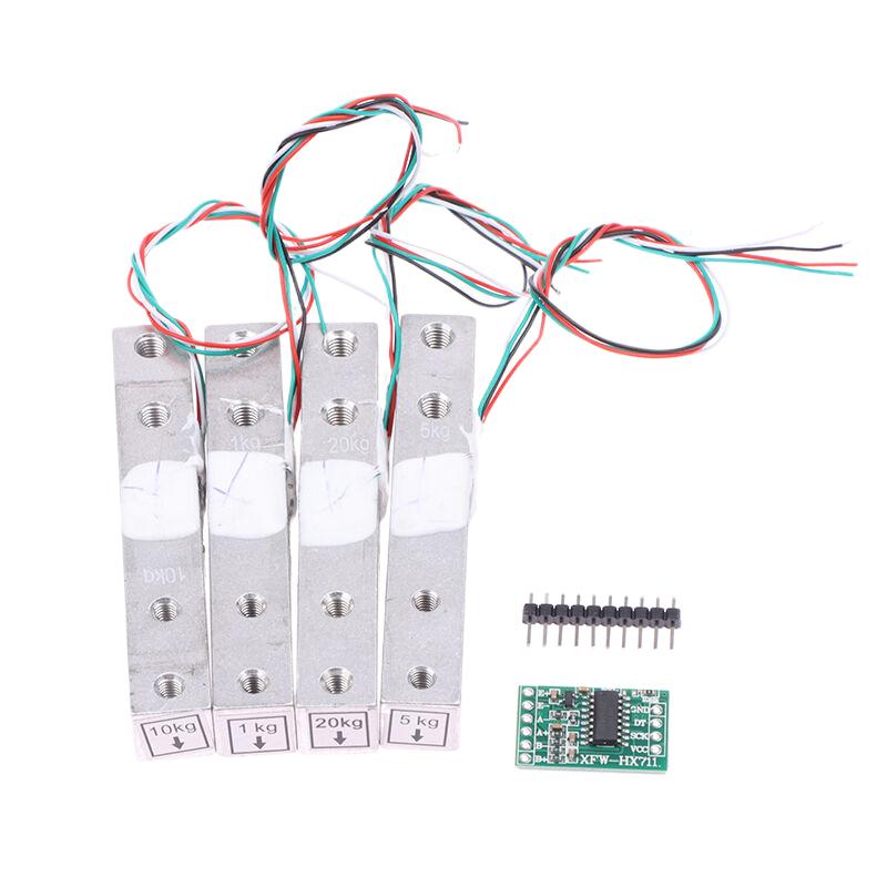 1/2Pcs Aluminum Alloy Weighing Pressure Sensor 1Kg 5Kg 10Kg 20Kg Hx711 Ad Module Weight Sensor Electronic Scale Load Cell