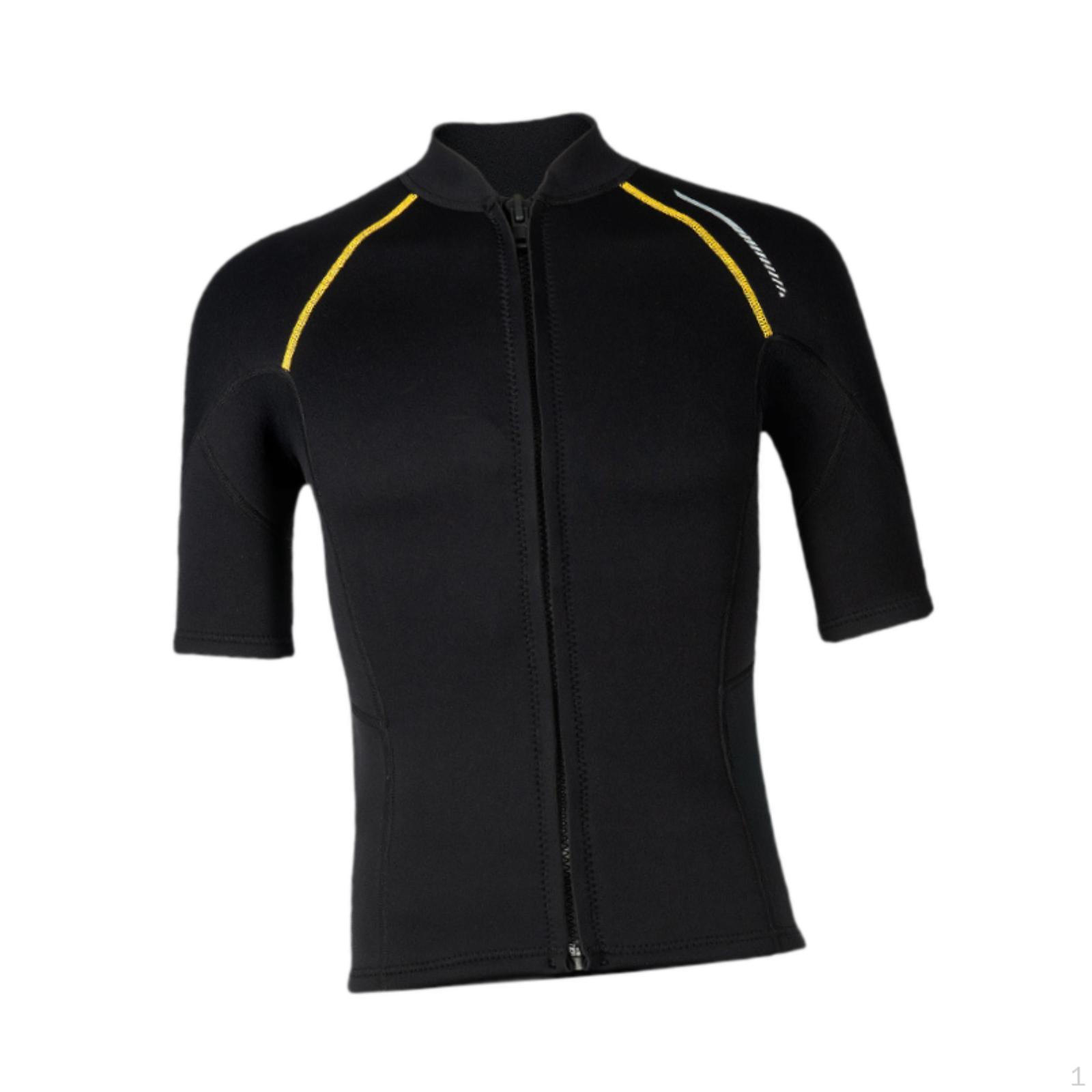 

Мужской гидрокостюм 1,5 мм неопреновая куртка сохраняет тепло водолазный костюм с молнией спереди купальник для плавания XL