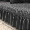 Stretch Sofa Cover Full Elastic Universal Skirt Design Anti Slip Cat Proof Bubble Grid All Season Couch Protector