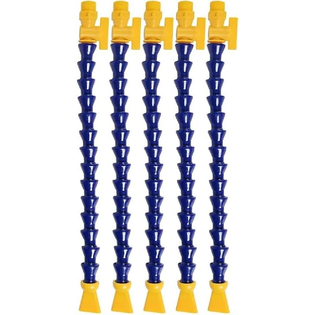 5 шт. Гибкий шланг-трубка для подачи воды, масла, СОЖ с резьбой 1/4  PT, с переключателем, плоским соплом, регулируемая охлаждающая трубка, инжекционная трубка для станков с ЧПУ, токарных станков, A