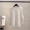 Mode Koreanische Strickweste Herbst Locker und Schlank Vielseitige Jacquard Altersreduzierende Weste Damen Rundhals Top