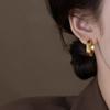 Vintage Metal Cross Hoop Earrings - Versatile, Retro, and Unique Studs with Personality.