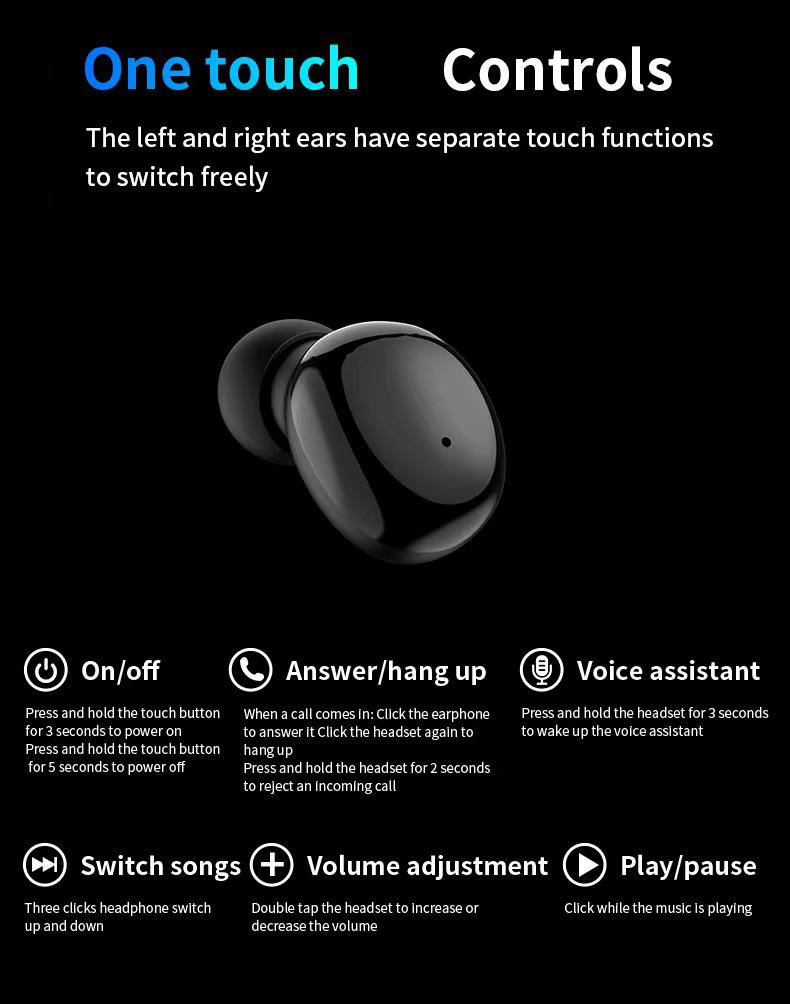 J30 Bluetooth 5.3 Wireless TWS Earbuds with Touchscreen Display - Hot Selling Sports Earbuds.