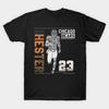 Men Black Print T-shirt Devin Hester Chicago Bears White Retro No-Cut Transfer Paper Print Cotton Tshirt