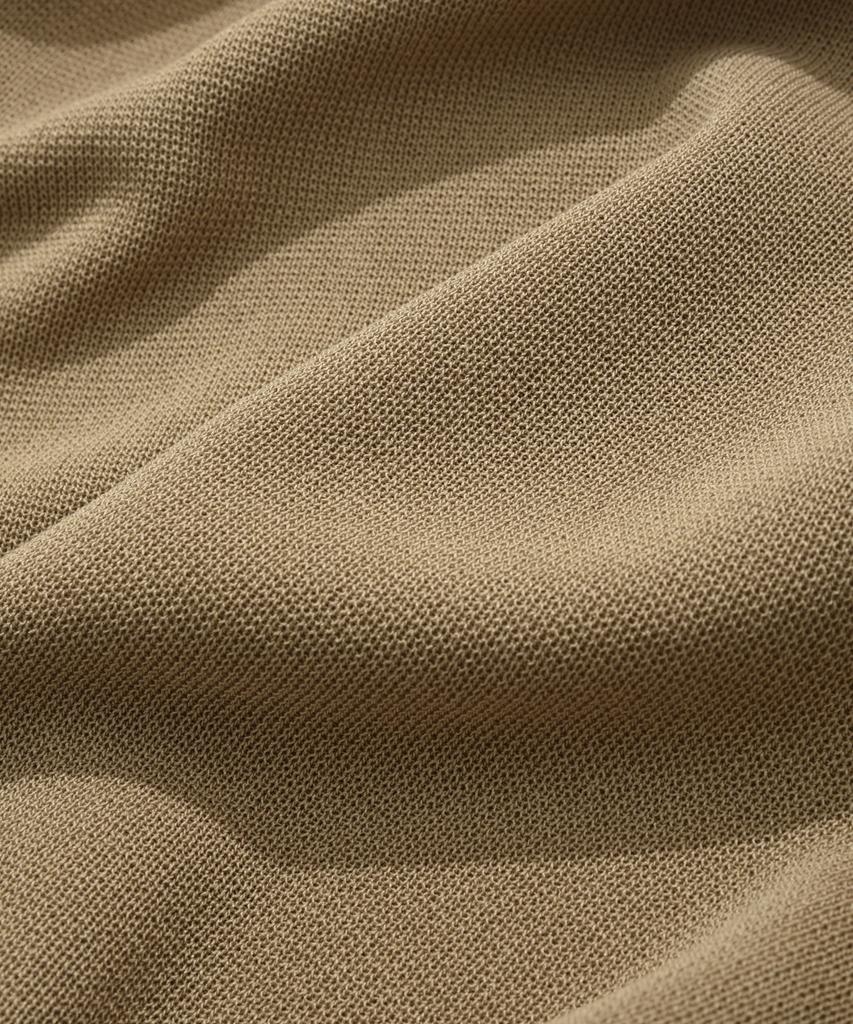 COVERNAT Basic Round Half Knit Beige