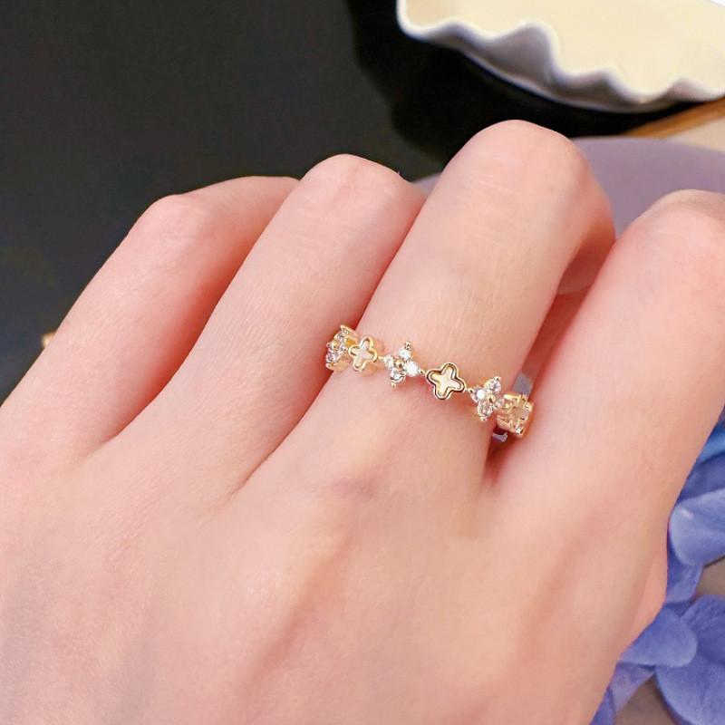 Love Retro Chic Heart Ring Copper Adjustable Pearl Ring For Women Highend Accessory Fashion