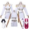 Rumi Zoey Mira Cosplay Costume Wig Women Girls White Leather Suit Halloween Carnival Party Comic-con Role Playing Outfit